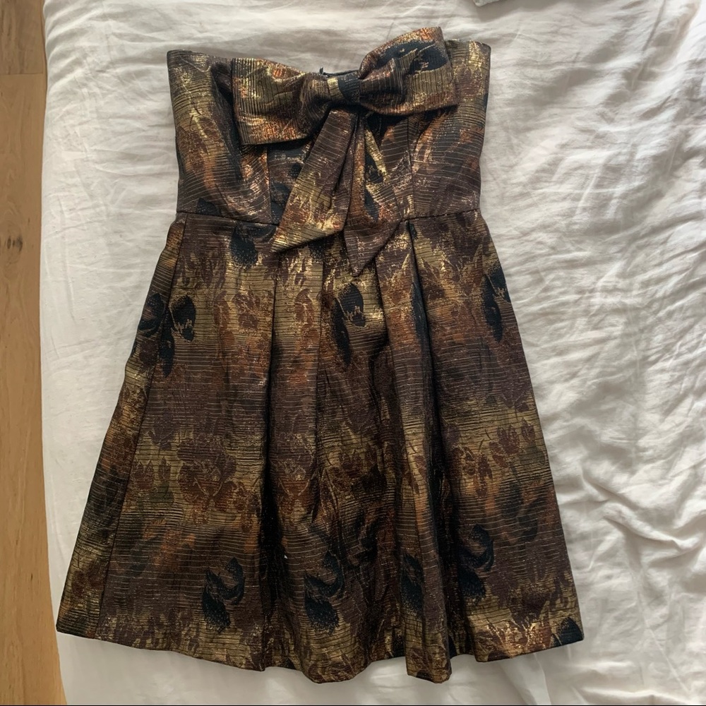 Eva Franco Strapless bow dress